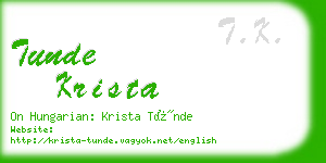 tunde krista business card